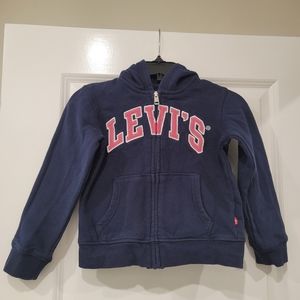 Levi Jacket Hoodie Logo Girl 6M (5-6YRS) Fleece lined Zip